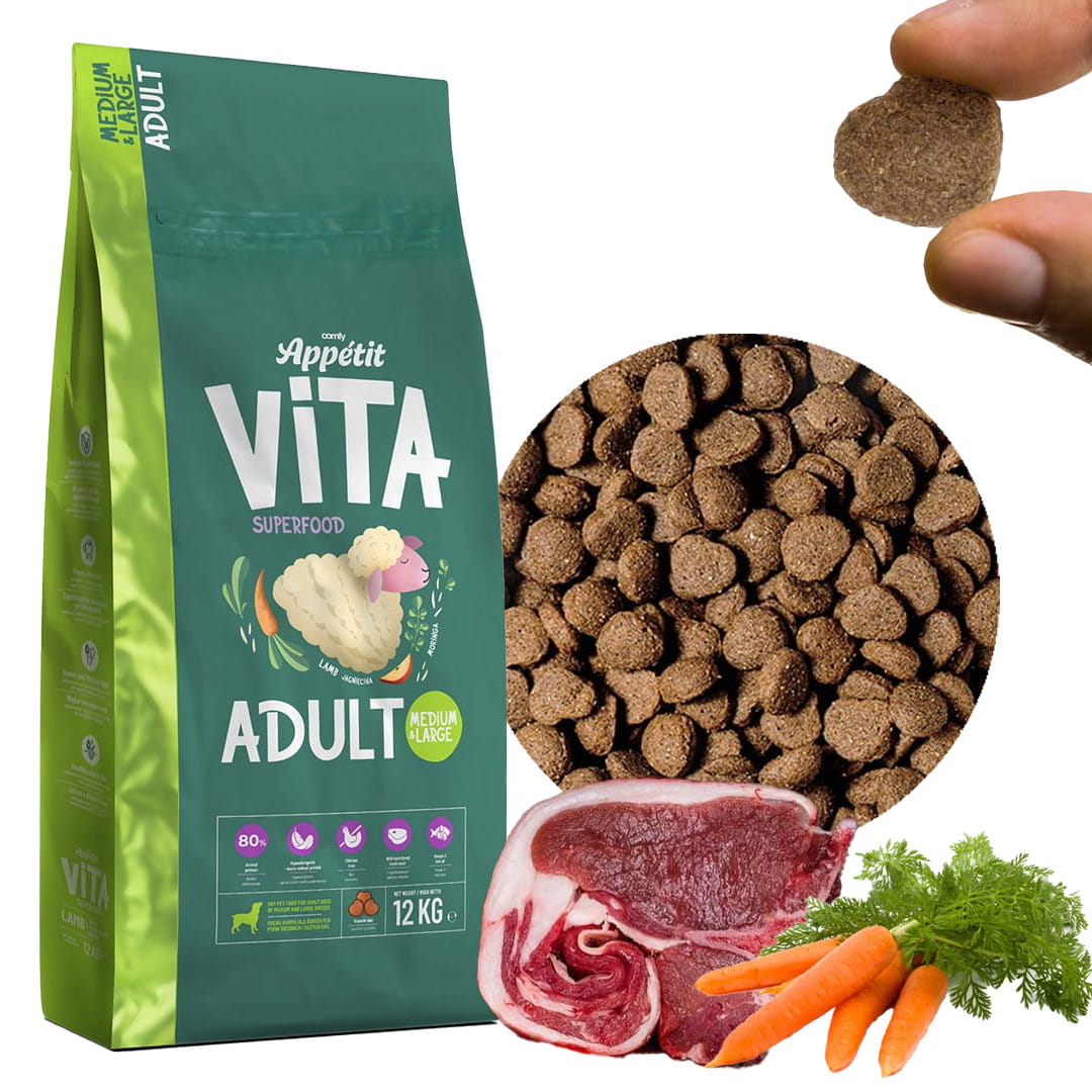 Comfy Appetit Vita Medium & Large Lamb Karma Sucha Dla Psa Jagnięcina 12kg